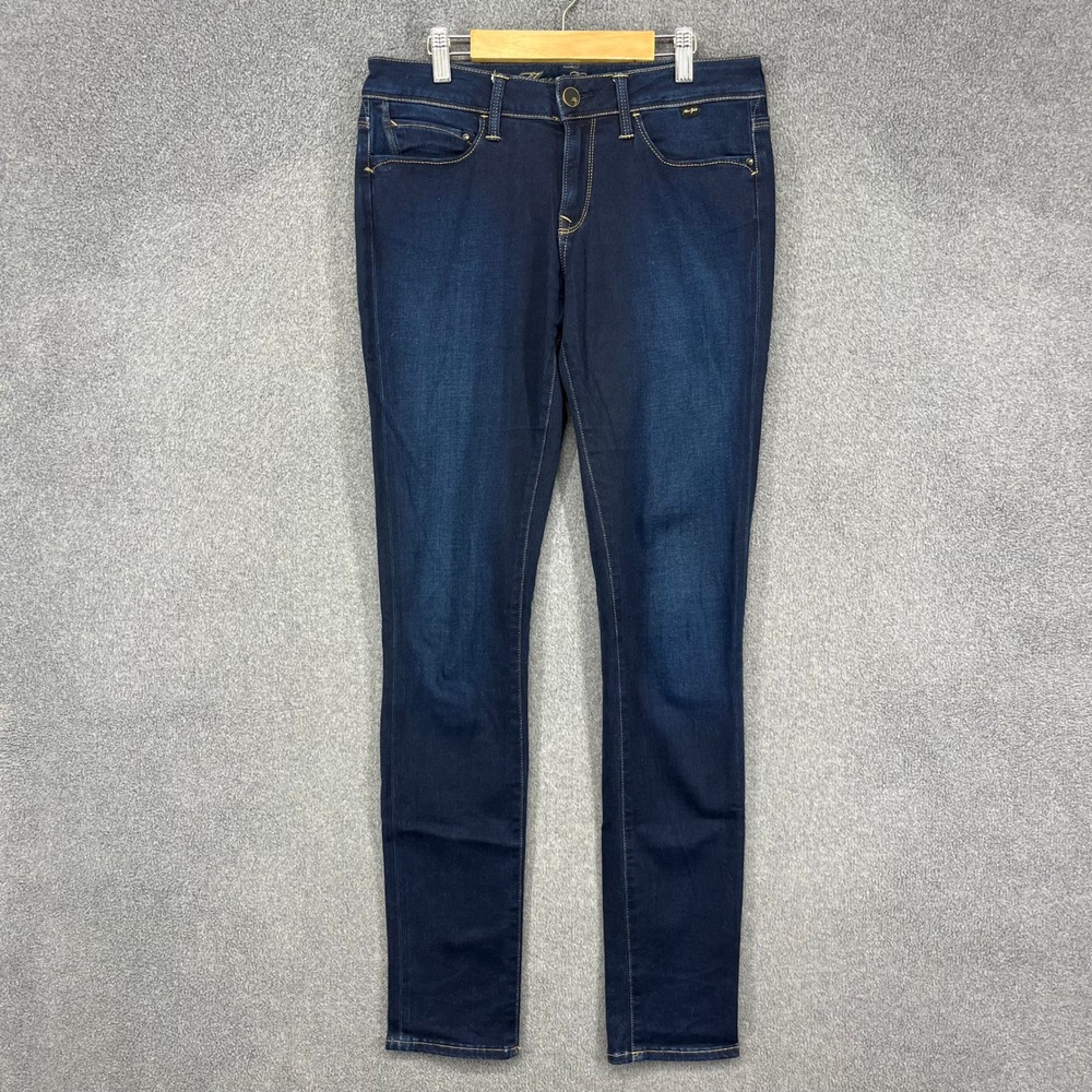 Mavi Gold‎ Womens Skinny Jeans Dark Indigo Wash Stretch Denim Size 27/33 10672